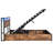 Storage Bed In Full, Rustic Brown With Bookcase Headboard & Energy Led Lights Platform Compartment, Waterproof-1107750146