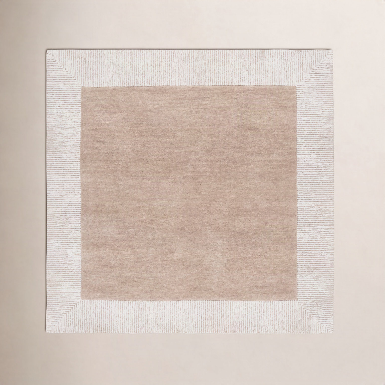 Ellsworth Hand-Tufted Geometric Wool Rug, Square 6'