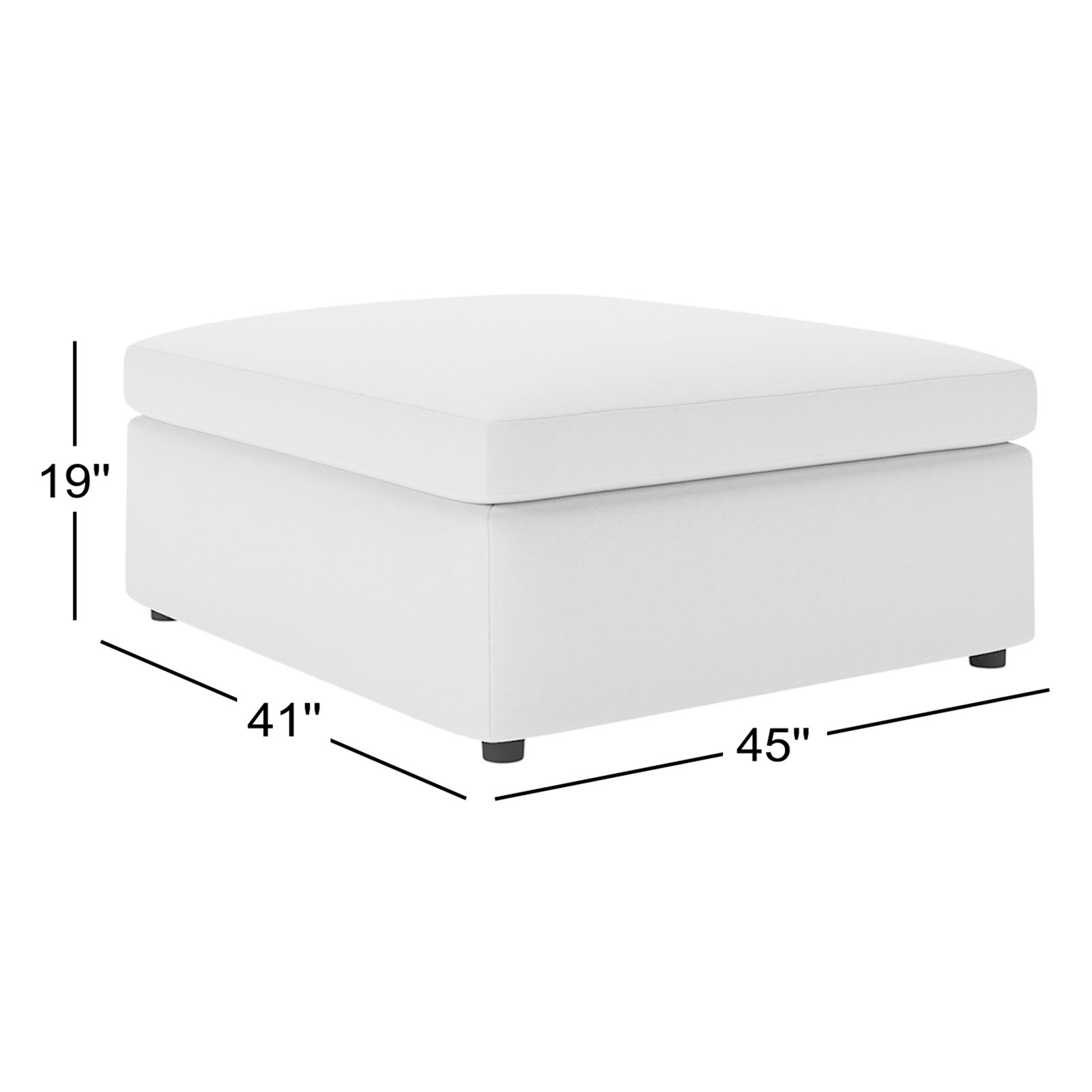 Essex Modular Sectional Ottoman and a Half, Macarena Beige