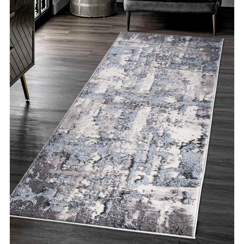 Hagberg Abstract Area Rug, Runner 60 x 220cm