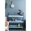 3 tablettes galvanisées de 35 po x 12,5 po x 40 po, solution de rangement en métal pour la maison, style classique et moderne avec étagères décontractées abondantes
