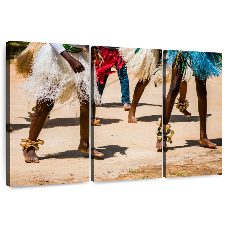 Enn Native African Dancers, 28" H x 45" W