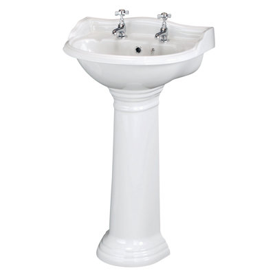 Old London Chancery 6000mm L x 4950mm W White Ceramic Circular Sink with Overflow