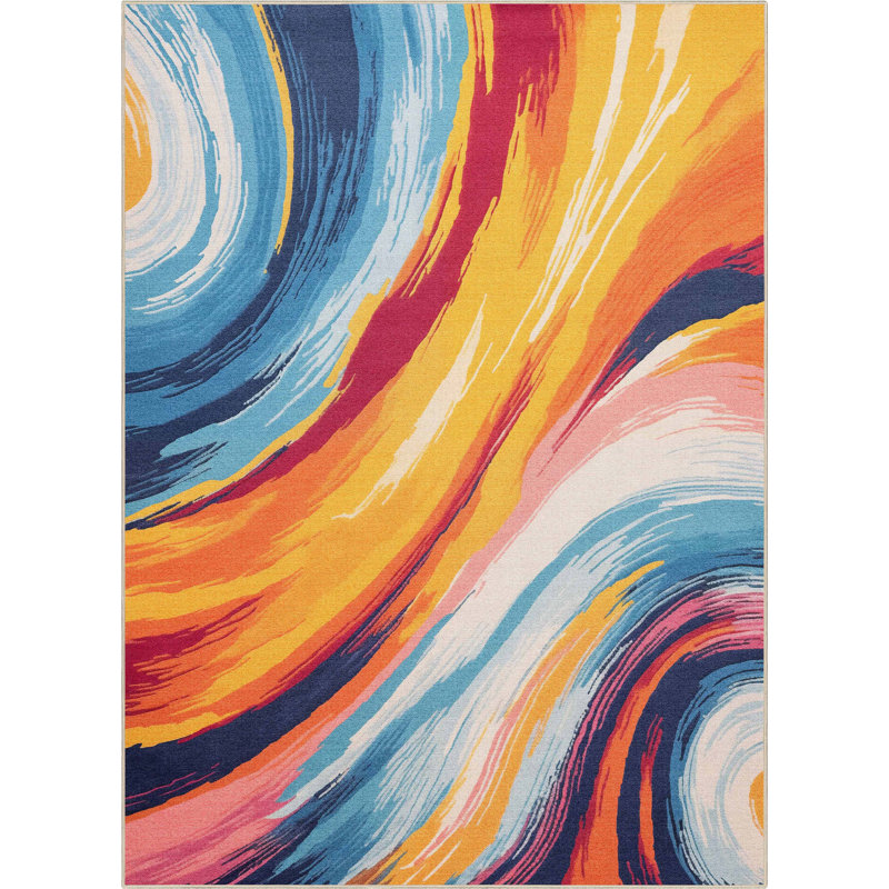 Kehr Echoes Modern Abstract Area Rug, Rectangle 5' x 7'