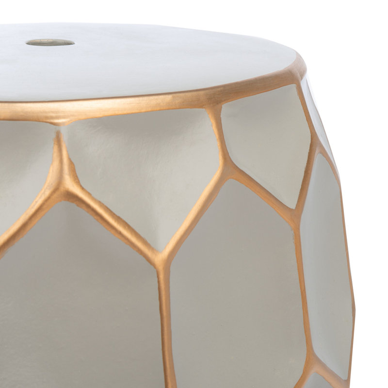 Unver Ceramic Accent Stool