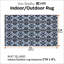 Tapis crocheté intérieur / extérieur noir / bleu Vera-59001527
