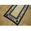 Antique Peking Hallway Runner Wool Blue Navy, Ivory Beige Cream White Rug