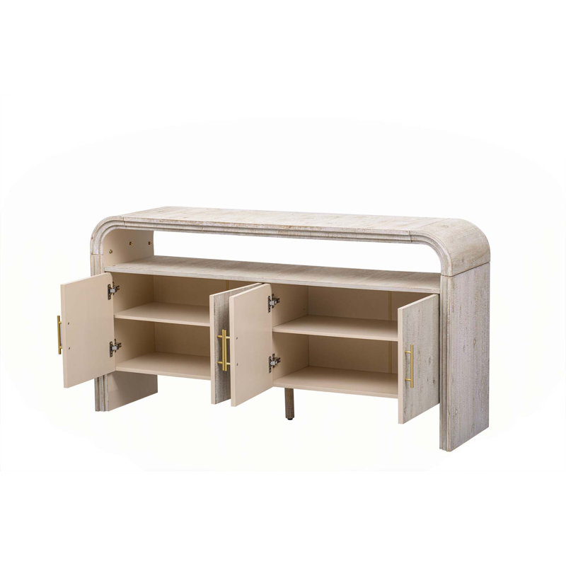 Elegant Console Table with Treated Fir Veneer,Suitable For Entryway, Hallway, Living Room, Foyer, Corridor, Natural Wood