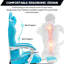 Fauteuil de jeu ergonomique PC et de course avec massage et repose-pieds-70267932