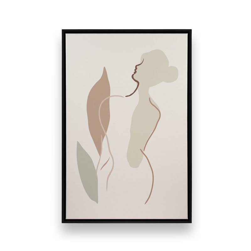 Tranquil Forms, 48.75" H x 32.75" W, Satin Black Floater Framed
