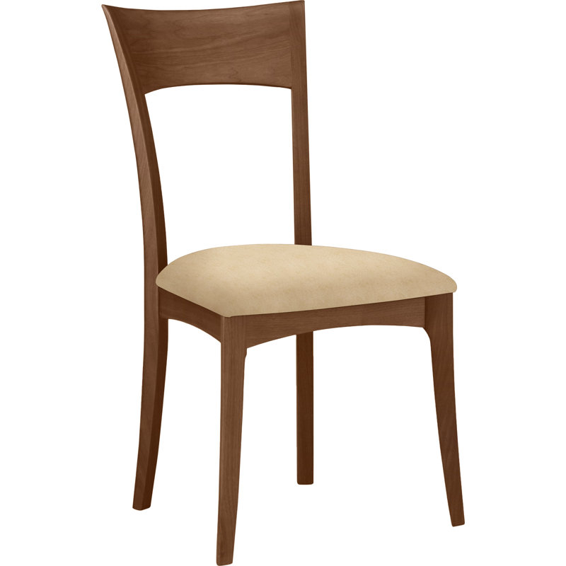 Ingrid Upholstered Dining Chair, Saddle Cherry, Ebony Leather