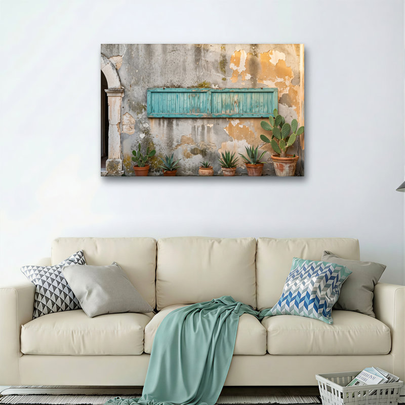 Ensemble d'une toile murale à effet vieilli, 36"H x 48"W, Wrapped Canvas