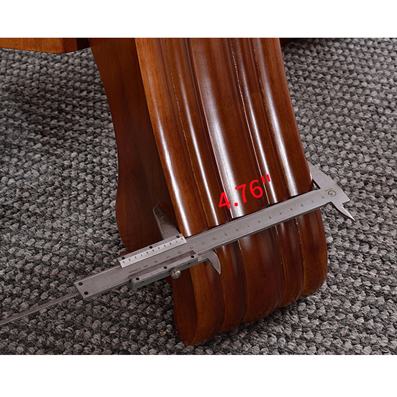 Table de salle à manger ronde en bois massif de style chinois, H 29,9 po x L 51 po x l 51 po