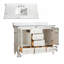 Meuble-lavabo simple autoportant de 48 po avec 2 ensembles de poignées libres entièrement assemblé