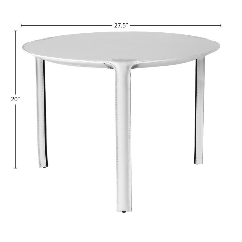 Libro End Table, White, 20" H x 27.5" W x 27.5" D