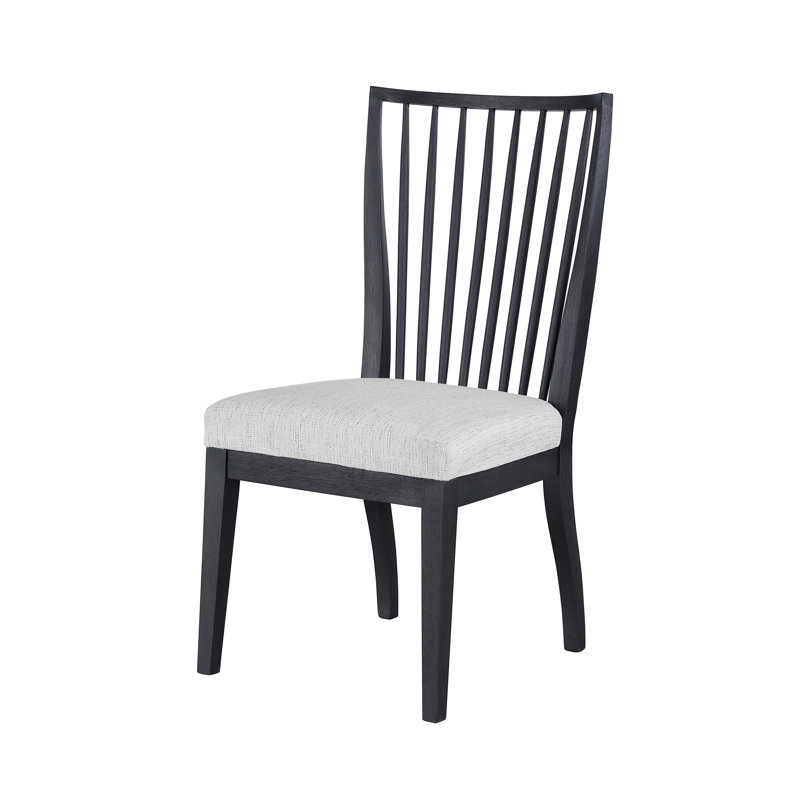 Windsor Back Side Chair in Gray, Charcoal