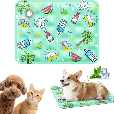 Tapis de refroidissement pour chien 47,2 x 27,6 po 1 pièce Tapis de refroidissement pour chien pliable