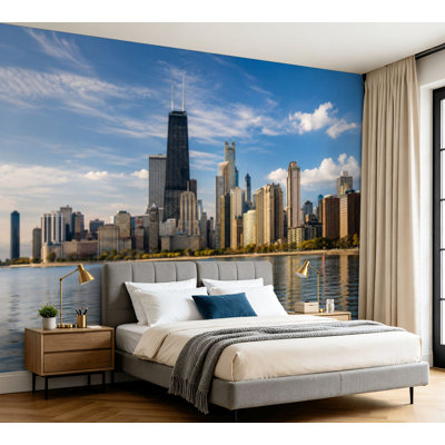 Papier peint adhésif autocollant amovible Chicago Skyline