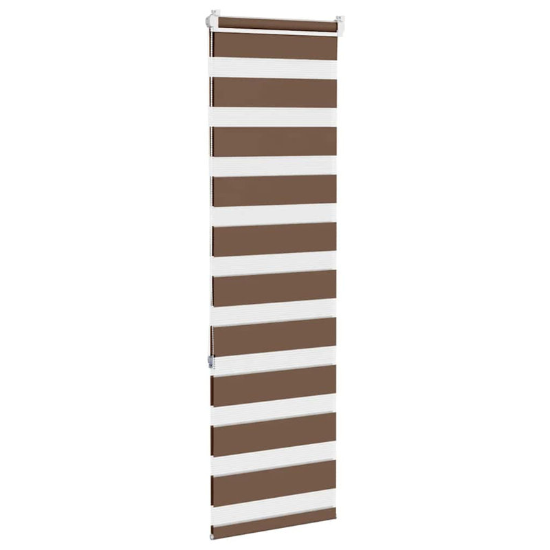 George Oliver Zebra Blind Polyester, Brown, 40cmW x 150cmL