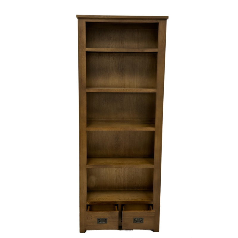 Mission Quarter Sawn Oak Open Shelf Bookcase - Walnut