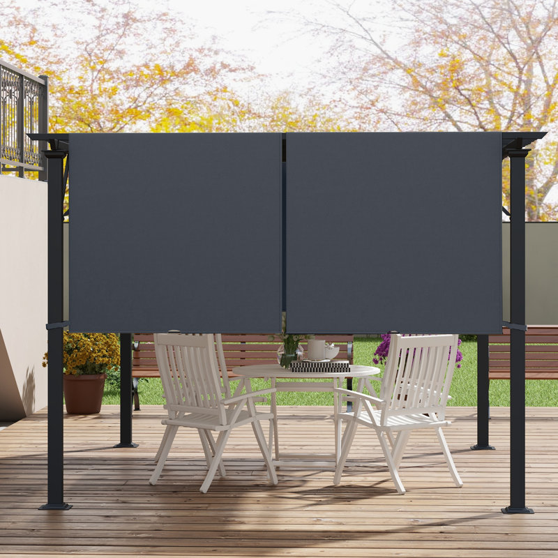 Brugos Dakota Fields Polyester Replacement Canopy for Pergola, Dark Grey