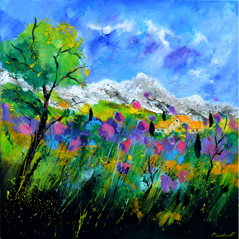 Pink Provence Print by Pol Ledent, 21.25" H x 17.25" W x 0.875" D