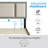 Triiptych Linen Upholstered Platform Bed Frame, Adjustable Height Headboard, No box Spring Required-1193088282-1193088281