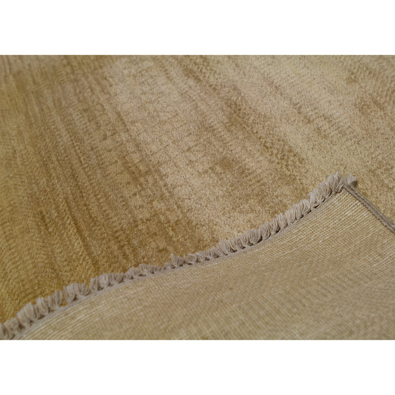 Hand-Knotted High-Quality Yellow Area Rug