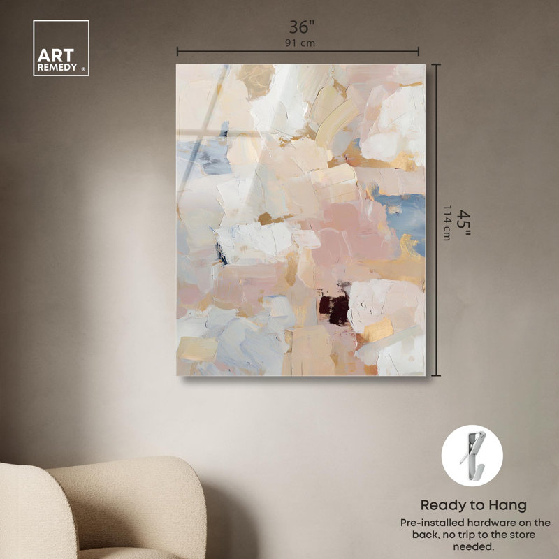 Whispering Walls II Acrylic Print Neutral Boho Art by Art Remedy, 45" H x 36" W