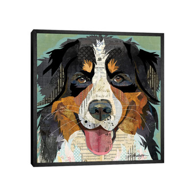 Bernese Mountain Dog Collage by Traci Anderson - Painting on Canvas