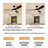 42Inch 3 Brown Blades Wood Ceiling Fan LED Lights With Remote Contorl and Timing Function-1891447848