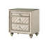 Table de chevet 2 tiroirs beige