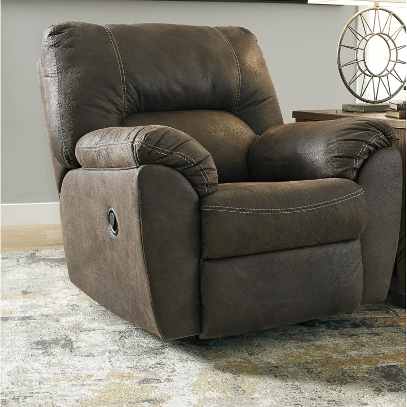 Faux Leather Recliner, Canyon Faux Leather