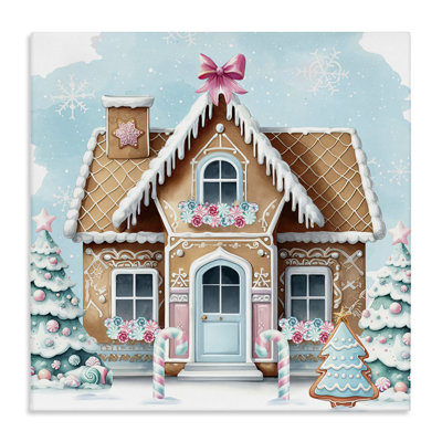Fancy Gingerbread House Canvas Wall Art by Nicole DeCamp