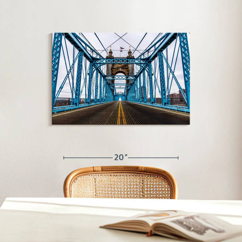 Pont bleu de Cincinnati, H 16 po x l 24 po