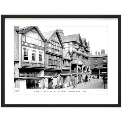 Chester, Ye Olde Crypte And Compton House 1895 by Francis Frith - Single Picture Frame Print