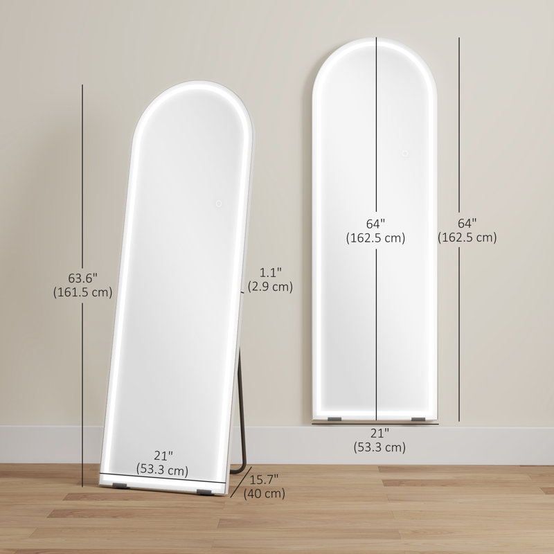Miroir pleine grandeur avec lumières réglables