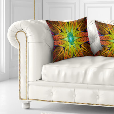 Coussin abstrait à motif abstrait fractal