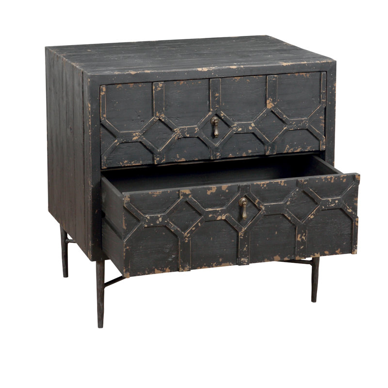 Table de chevet 2 tiroirs