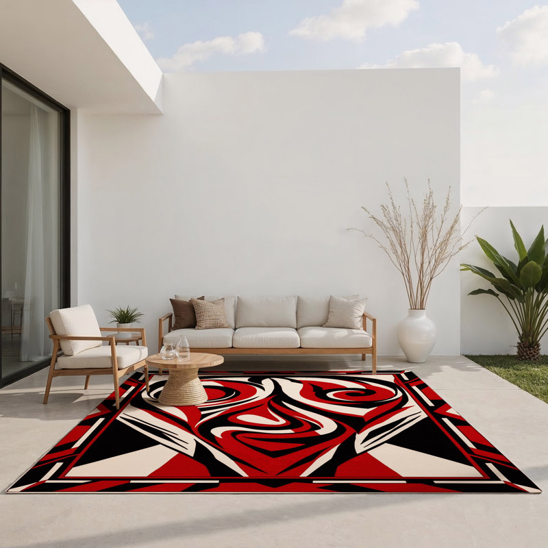 Tapis intérieur et extérieur Fractured Light, Rectangulaire 8 pi x 10 pi