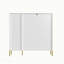 Armoire de rangement à chaussures en MDF avec tiroirs et tablettes rabattables (blanc)-553129971