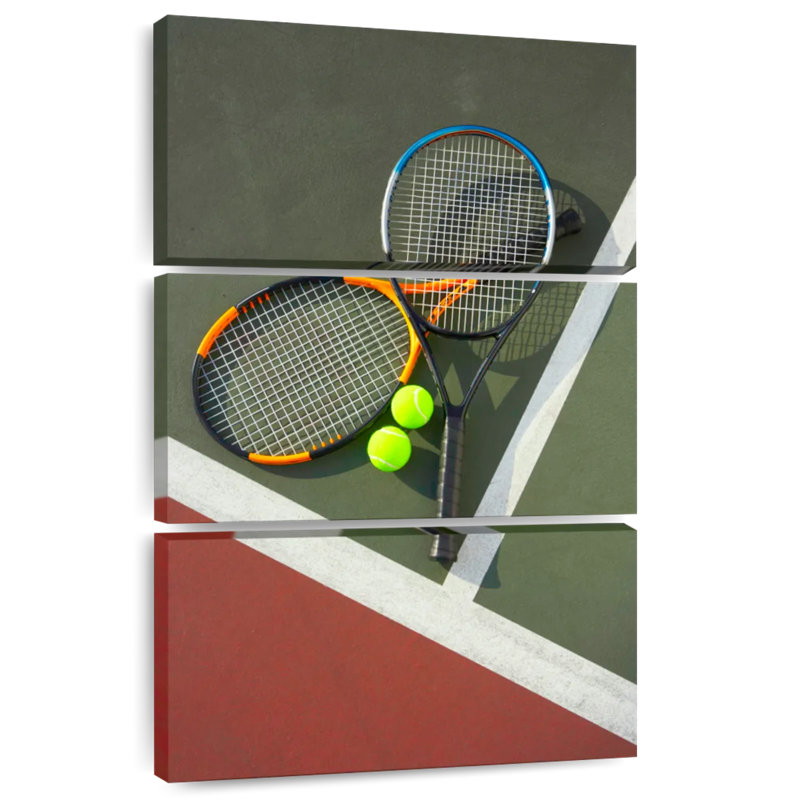 Raquettes et balles de tennis Sireci, H 74 po x l 48 po