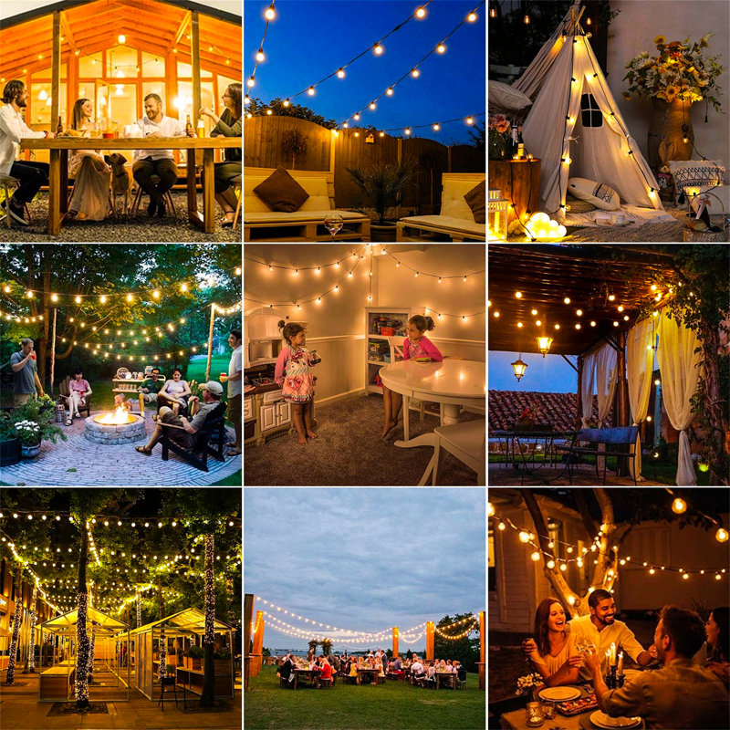 Alyzabeth 1524cm 27 - Bulb Festoon Lights String Light (End to End Connectable)