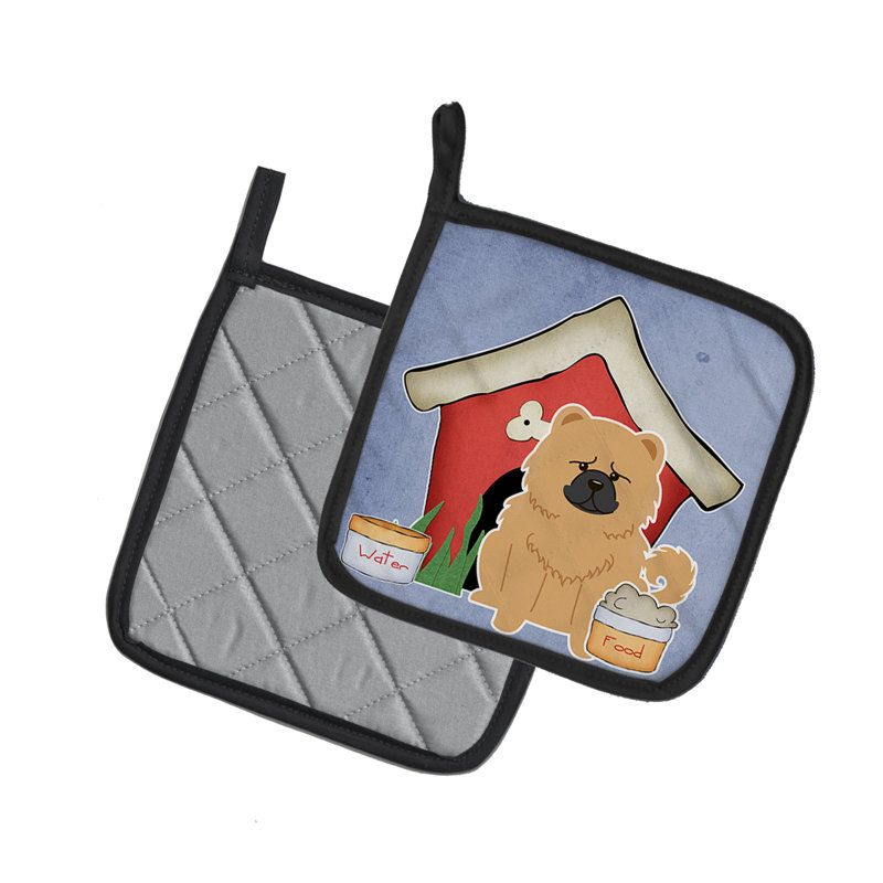 Cuisinier poignée chow chow de caroline trésors Dog House, Crème