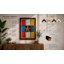 Starfish on Grid Geometric - Framed Print-1589608596-1589608597