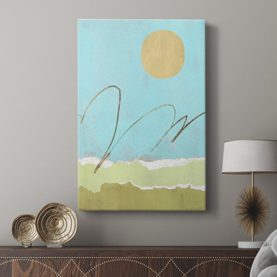 Paysage vert et doré II - galerie Cavas sur mesure