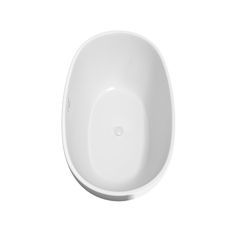 Juno 59'' x 32'' Soaking Acrylic Bathtub, Shiny White