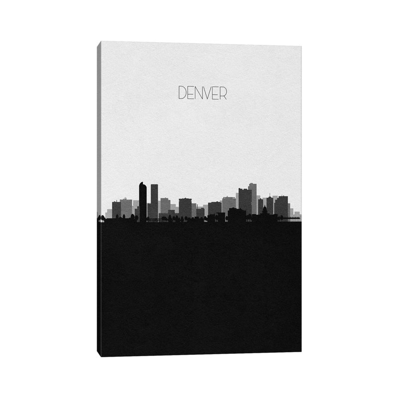 Denver Skyline 1 Piece Wrapped Canvas Wall Art, 30.48 cm H x 45.72 cm W