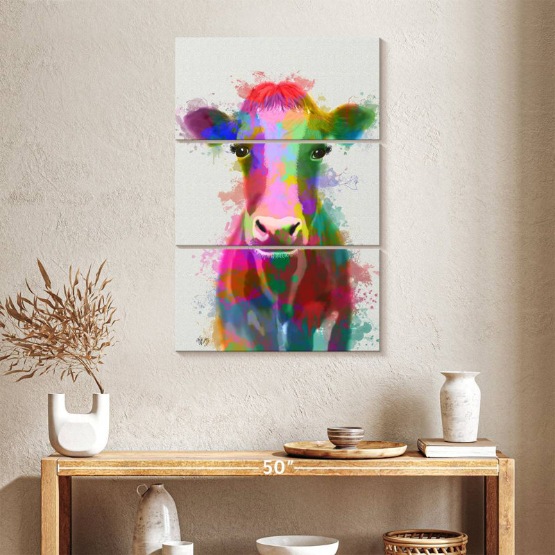 Vache Brampt Rainbow Splash, H 38 po x l 24 po