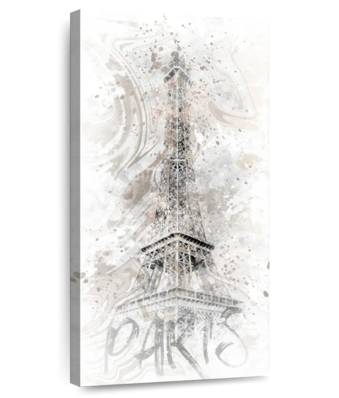 Tour Eiffel monochrome, H 42 po x l 21 po